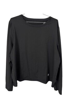 LO Athletic Top Size XL Crewneck Cutout Back Black Sportswear Athleisure